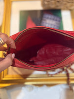 Chanel Red Quilted Leather Camera Bag With Tassel