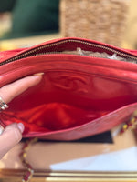 Chanel Red Quilted Leather Camera Bag With Tassel